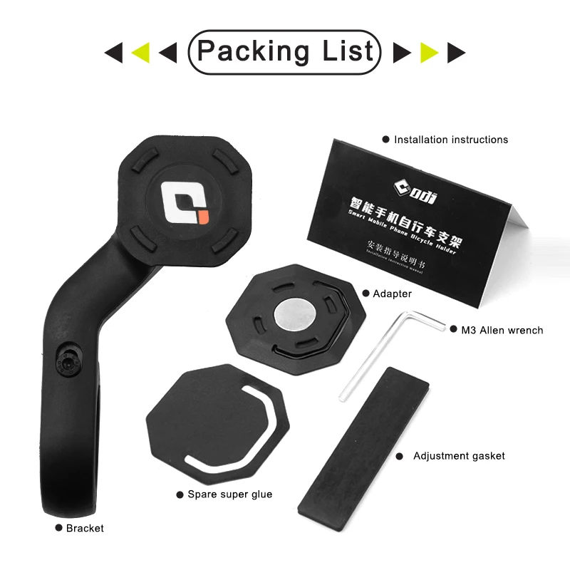 ODI Magnetic Attraction Bicycle Phone Holder Portable Bike Smartphone Magnetic Holder Durable Cycling Phone Mount Bike Equipment