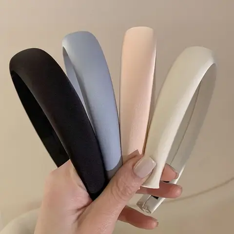 여성용 스폰지 클래식 머리띠, 해골 윗부분 확대, 프렌치 얼굴 드러나는 작은 머리띠, 심플하고 고급스러움, 1 개