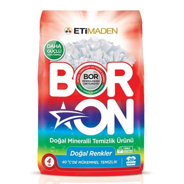 

Boron Powder Laundry Detergent Natural Mineral Natural Colors 26 Wash 4 KG