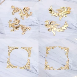 Nice Gold for butterfly Dragon Leaves Resin Product Fillings Thin Copper Fillings Epoxy Resin Mold for DIY Art Craft Pro