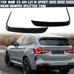 For BMW X3 G01 LCI M Sport 20d 25i 20i 30i 30d M40i M40d 2021-2023 Rear Bumper Splitter & Air Intake Trim Diffuser Canard