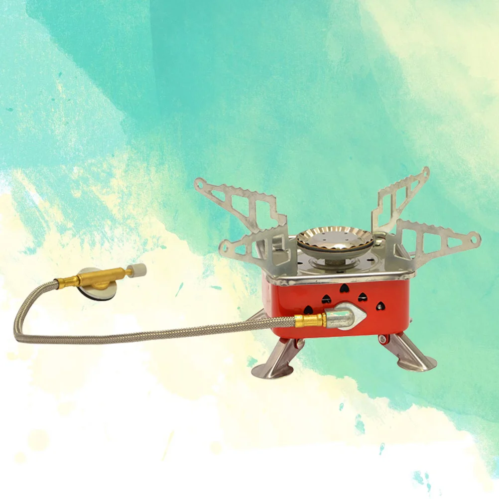 1 قطعة صغيرة قابلة للطي المحمولة موقد خارجي خفيفة الوزن مربع التخييم الموقد كفاءة التحكم في اللهب ثابت حرق منخفضة الدخان