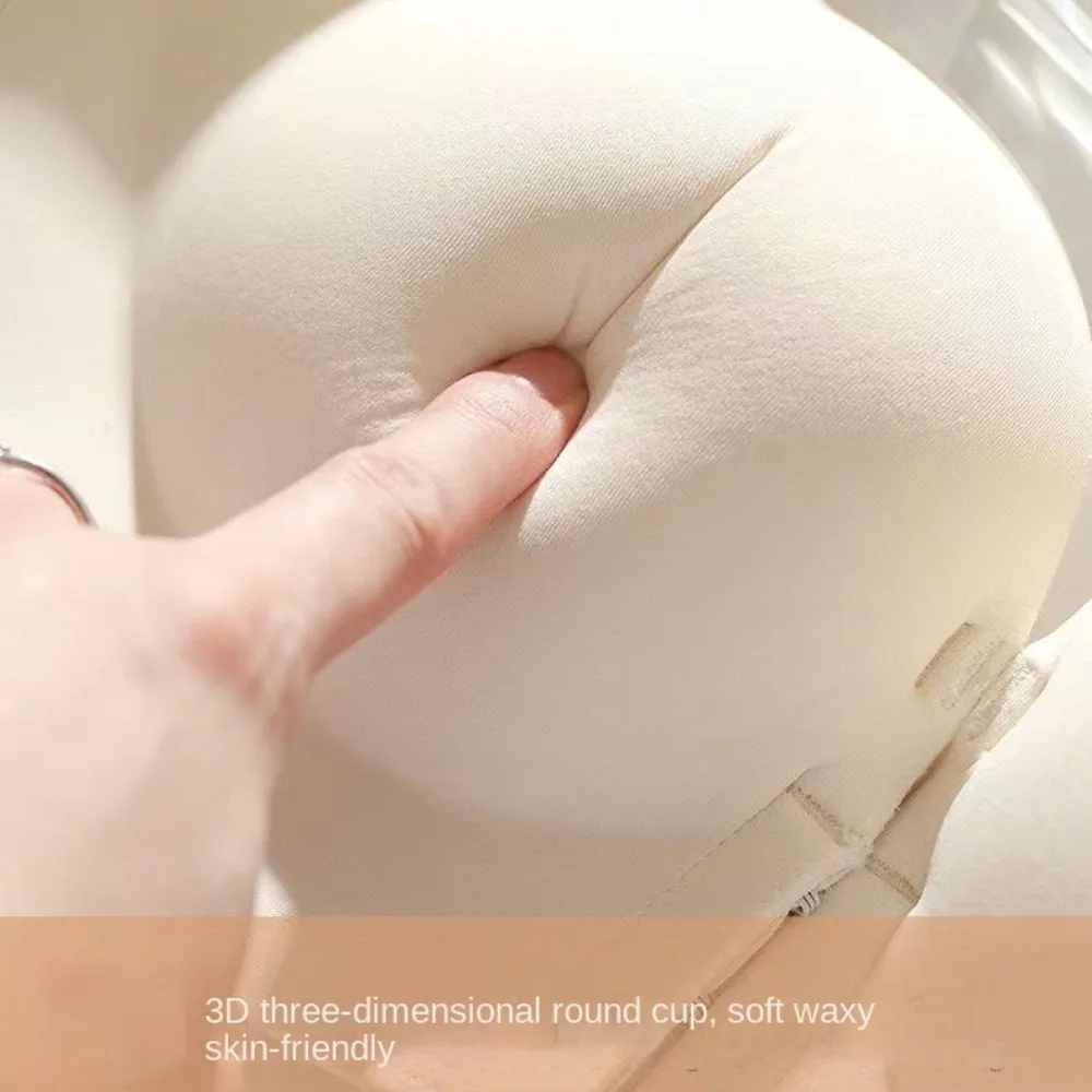 Bra wanita gesper depan, pakaian dalam wanita tanpa tali bahu, lembut, Anti kendur