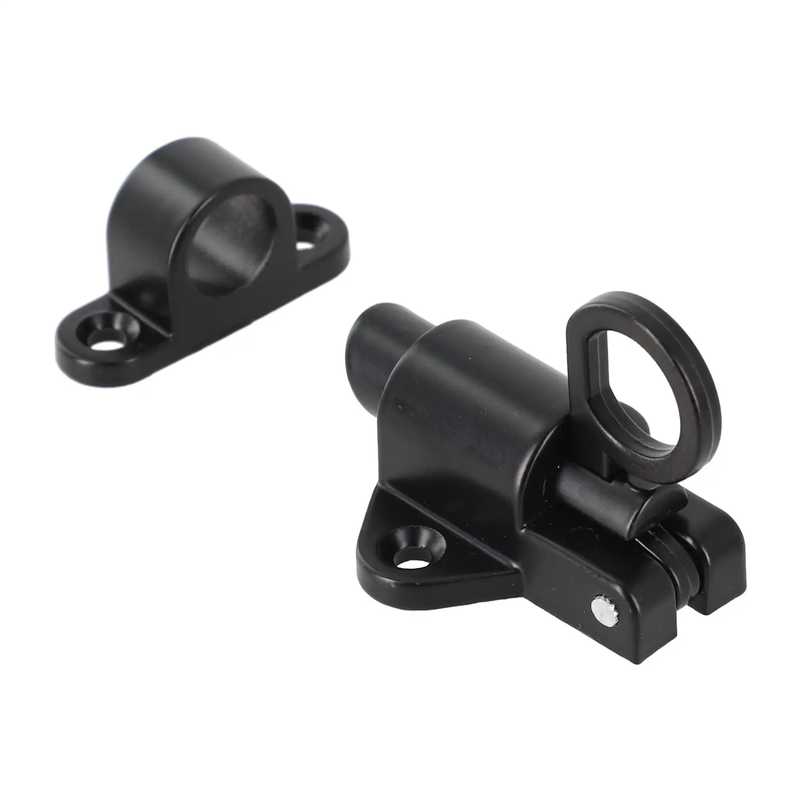 1pcs Spring Loaded Window Door Bolt Gate Security Pull Ring Spring Bounce Door Bolt Automatic Latch Bolt Gate Lock Hook