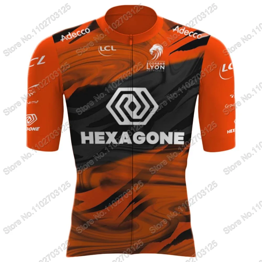 2024 Hexagone Cycling Team Cycling Jersey Set France Cycling Clothing Bicycle Shirt Road Bike Suit MTB Ropa Maillot