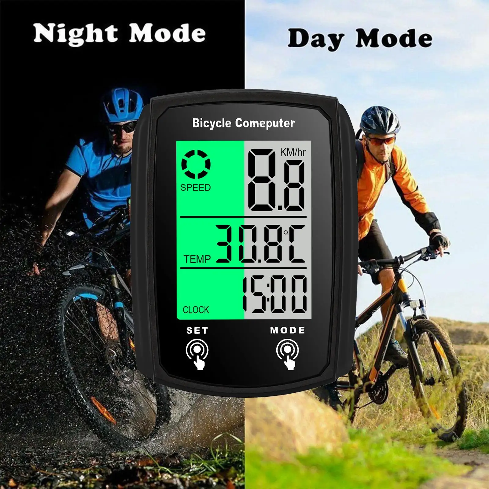 Wired Bike Computer Led Digital Bicycle Speedometer Touchscreen Backlight Odometer With Computer Waterproof Cycling