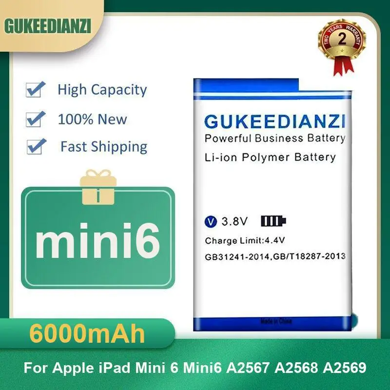 Battery For Apple iPad Mini 6 Mini6 A2567 A2568 A2569 Air 11 inch A2902 A2904 A2906 2 A1547 A1566 A1567 pro 12.9 7th 2024 A2836