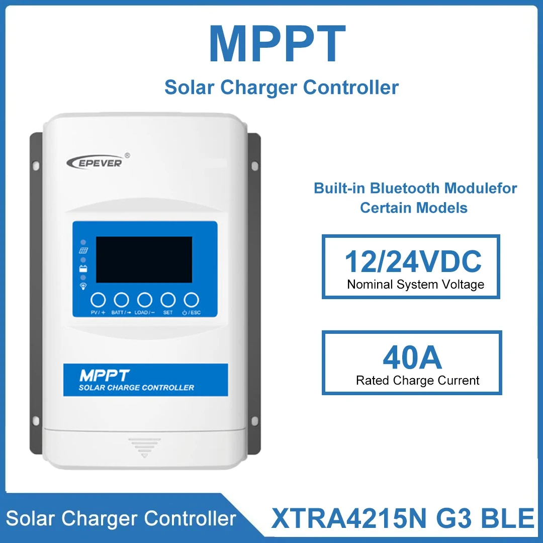 

Контроллер заряда солнечной батареи EPEVER MPPT 30A 40A XTRA3415N/4215N/4415N G3 BLE с более высоким качеством, надежным и безопасностью