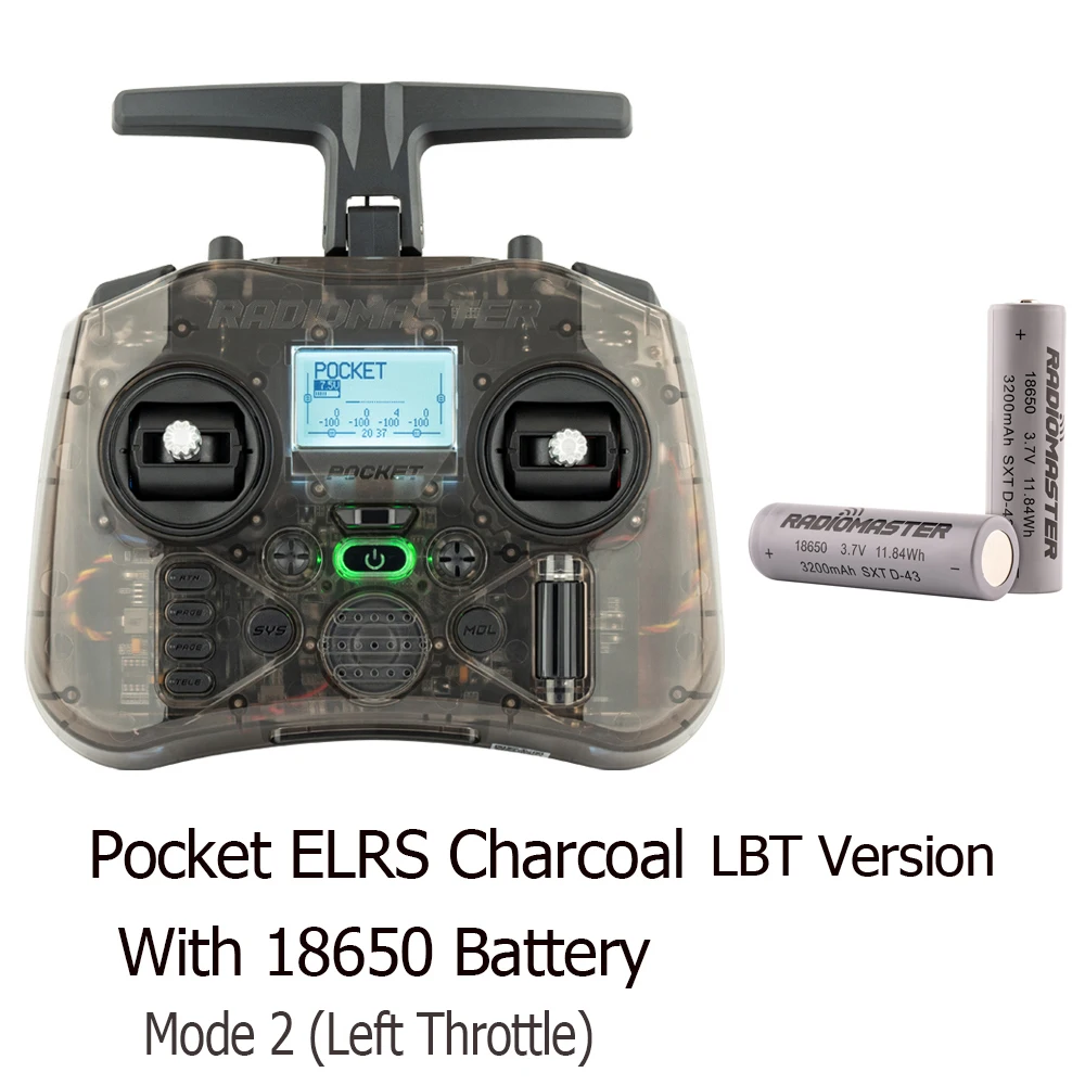 Radiomaster Pocket Hall Gimbal Sender Fernbedienung Tragbare leichte integrierte LED-Licht faltbare Antenne