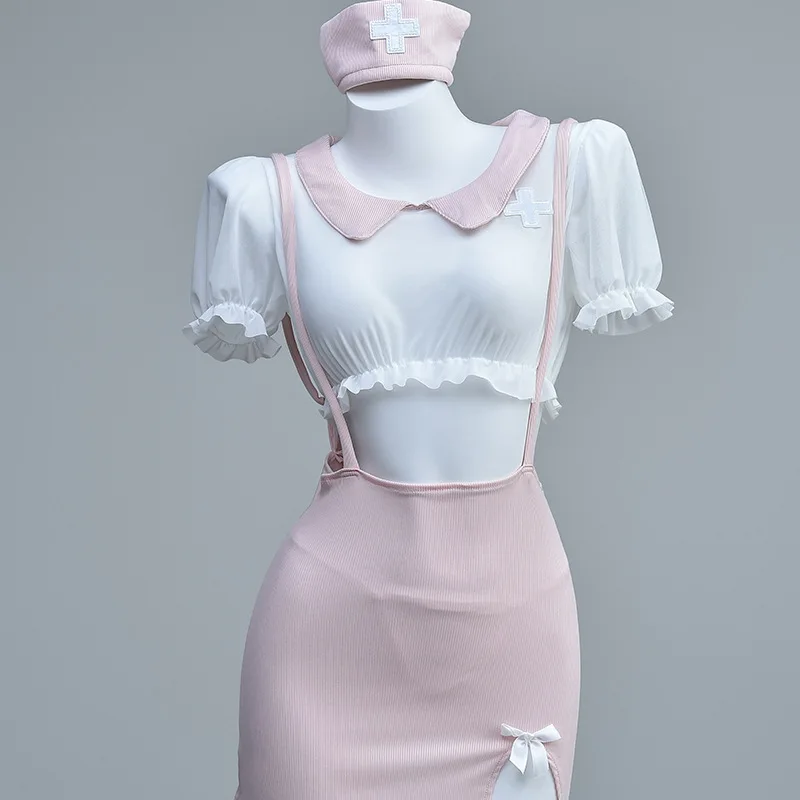 

Japanese Sexy Lingerie Erotic Nurse Cosplay Costumes Lace See-Through Underwear Nurse Skirt Nightclub Bar Uniform Porno Clothes