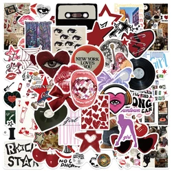 50pcs Retro Aesthetic 90s Y2K Stickers Downtown Modern Girls Stickers For Laptop Luggage Guitar Skateboard Vinyl Car Decals