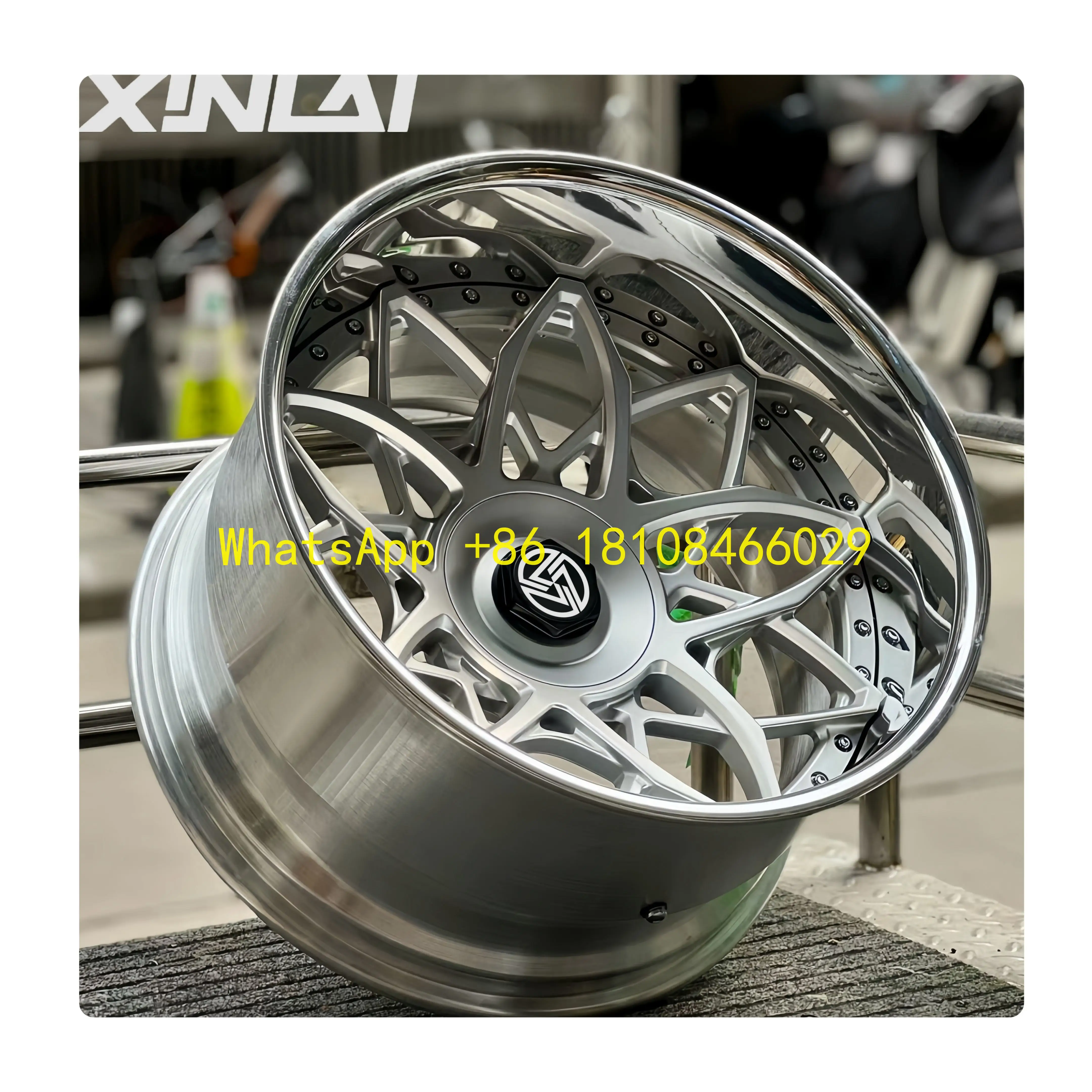 

XINLAI Hot Sale 2 Piece Forged Brushed Polished Custom Wheel 5x120 5x112 5x114.3 18 19 20 21 22 Inch Wheel for Racing Car Wheel