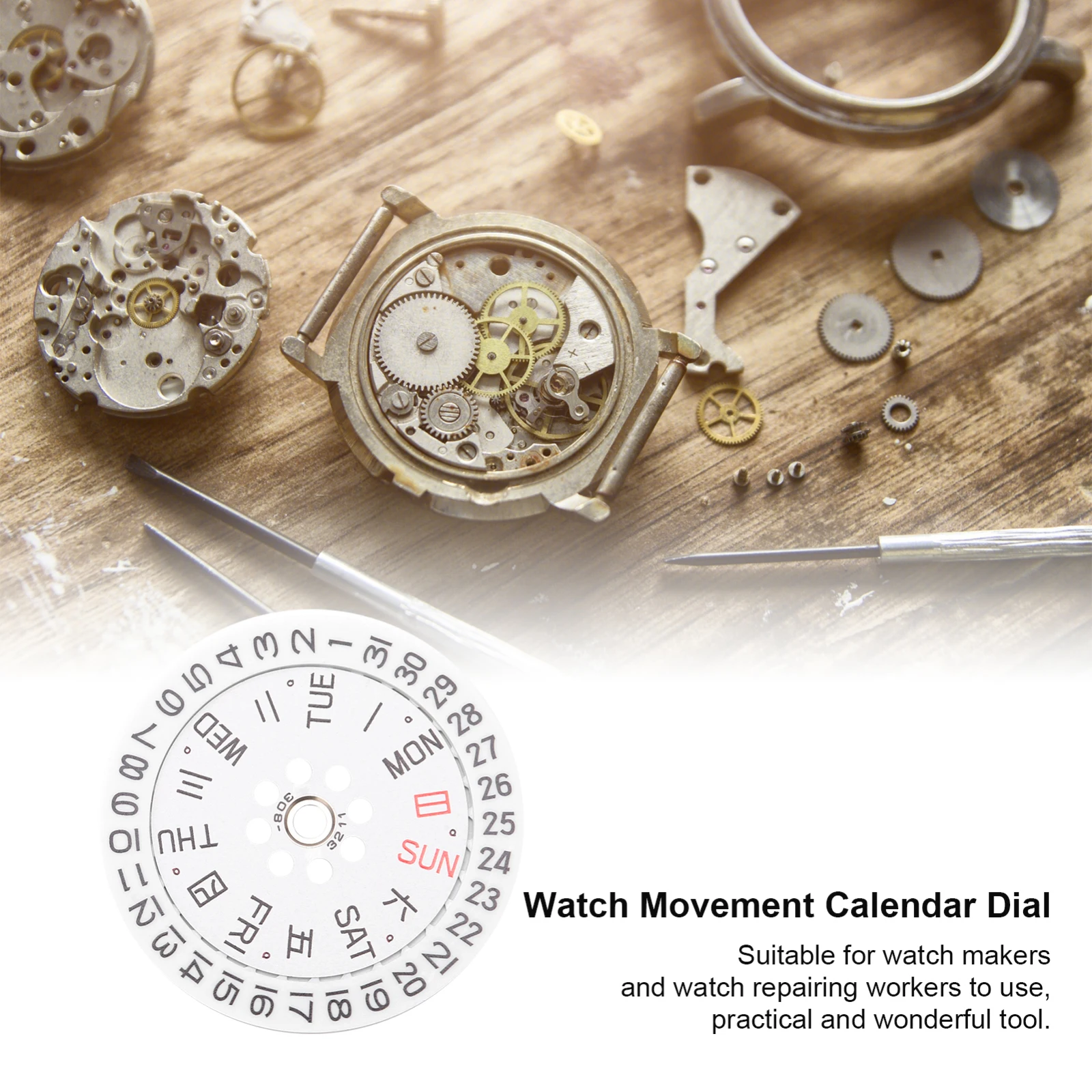 ل ميوتا 8200 8205 تاريخ التقويم الطلب استبدال ساعة حركة عجلة يوم حلقة ساعة إصلاح الملحقات #5