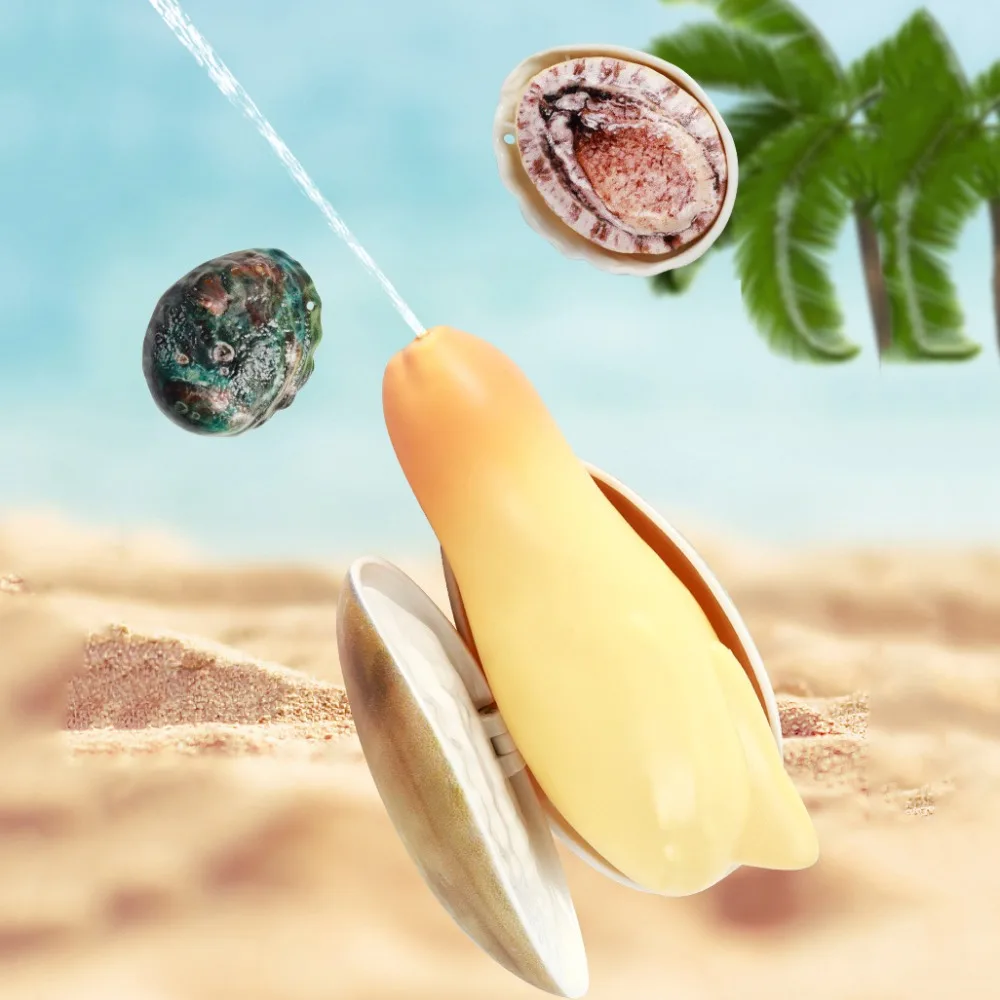 الرش رذاذ مقلد الجيودوك لعبة الماء الصحافة يده المأكولات البحرية أذن البحر رذاذ الماء اللعب لطيف البلاستيك لعبة رذاذ الماء