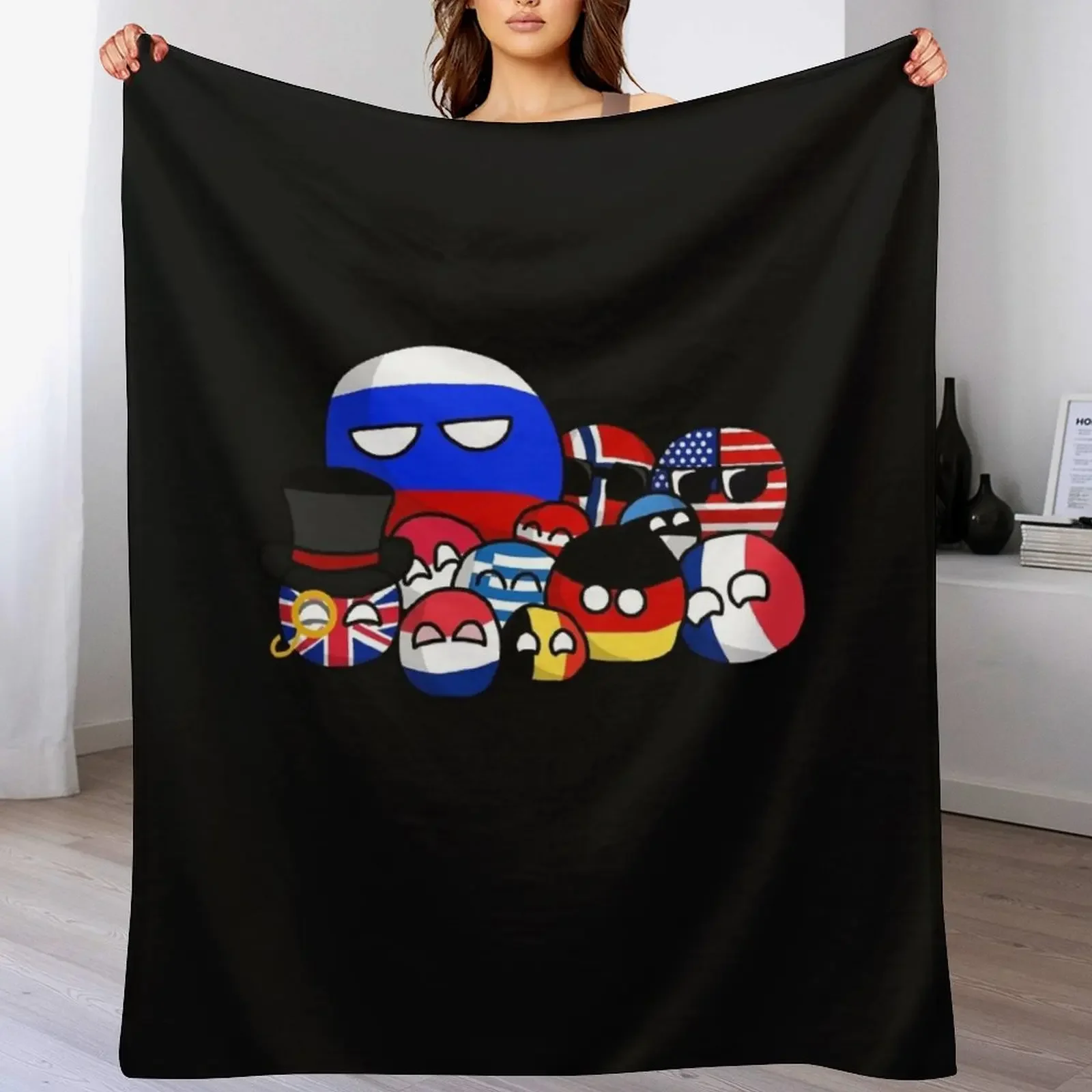 

Countryballs Jersey DMN design Throw Blanket Vintage Weighted Sleeping Bag sofa bed Blankets