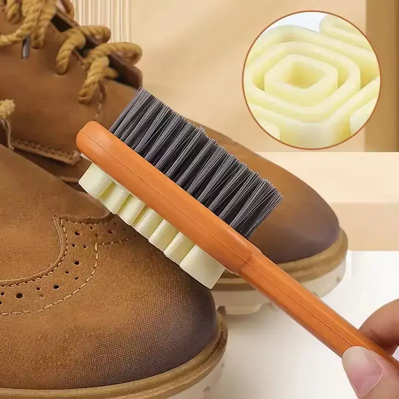 New Brush and Rubber Polish Eraser - Suede Multifunctional 2-in-1 Suede Shoe Nubuck Cleaning and Cleaner Tool for Shoes