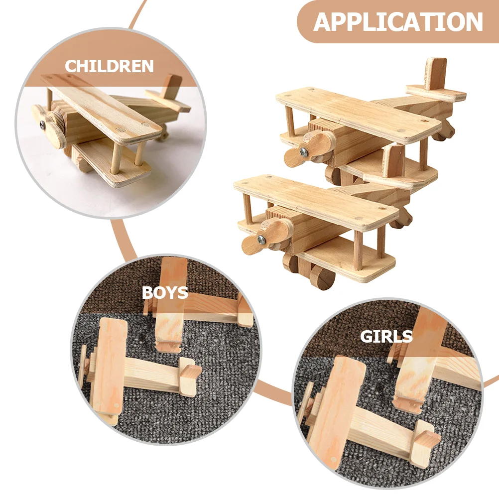 3 Sets Puzzle DIY Spielzeug Holzpferd Baby Jungen Spielzeug Figur Kleinkind 3D-Modell zusammenbauen