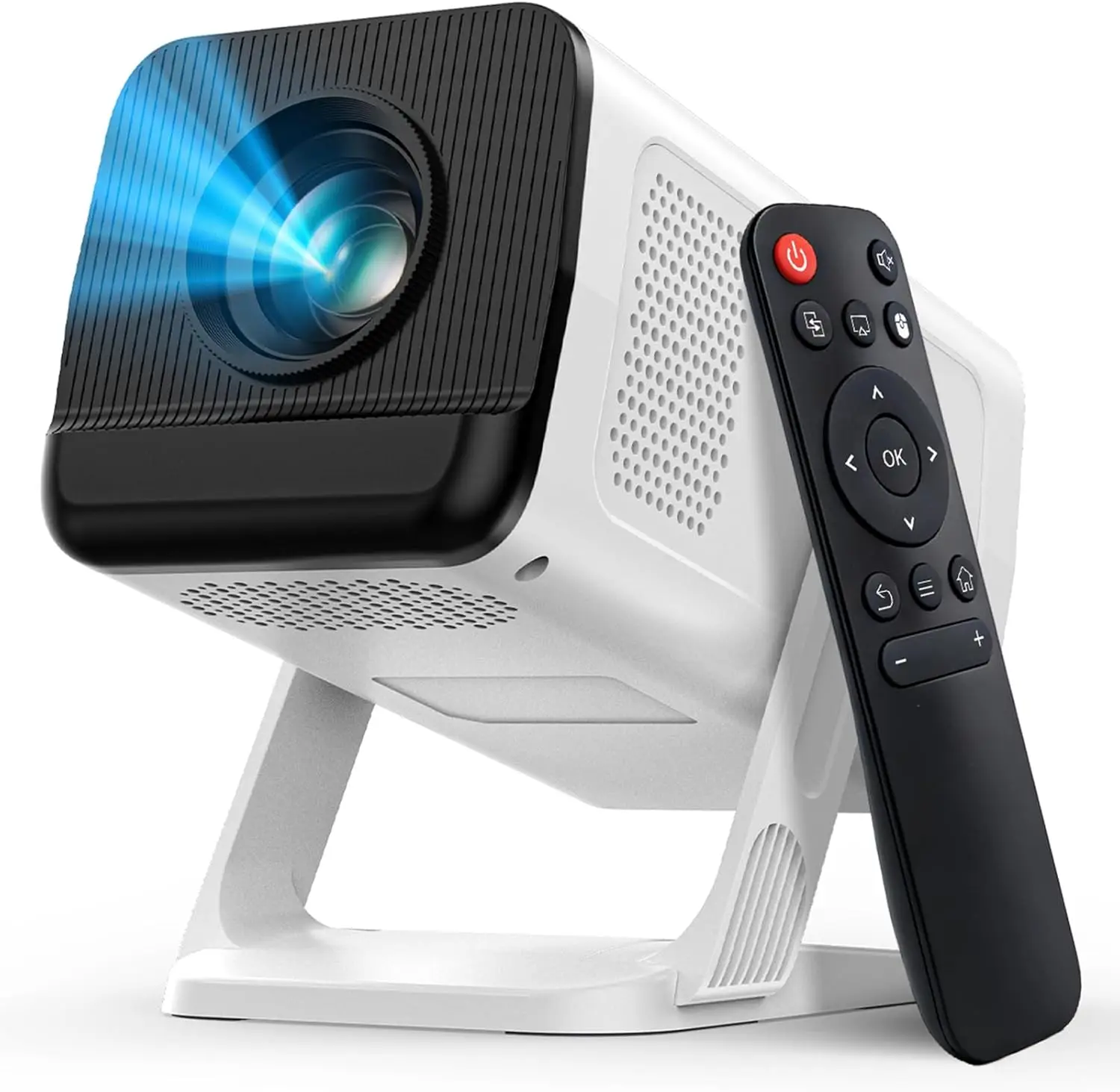 

Mini Projector with WiFi & Bluetooth, Native 1080P, 4K Support, Auto Keystone, 210° Rotatable