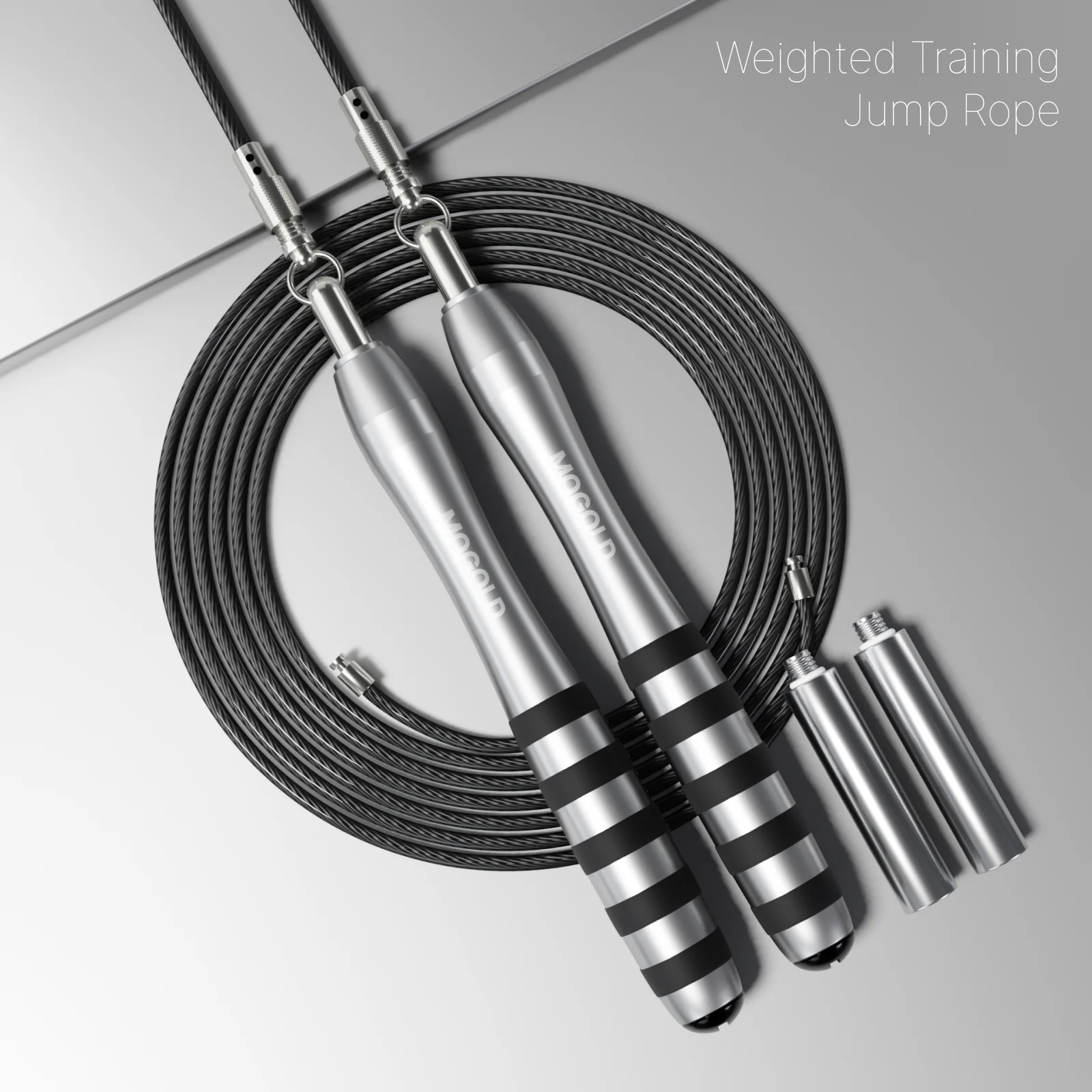 MOGOLD Premium Jump Rope Metal Wire Non-slip Handles Fitness Weight Loss Essential for Active Lifestyle gallery 1
