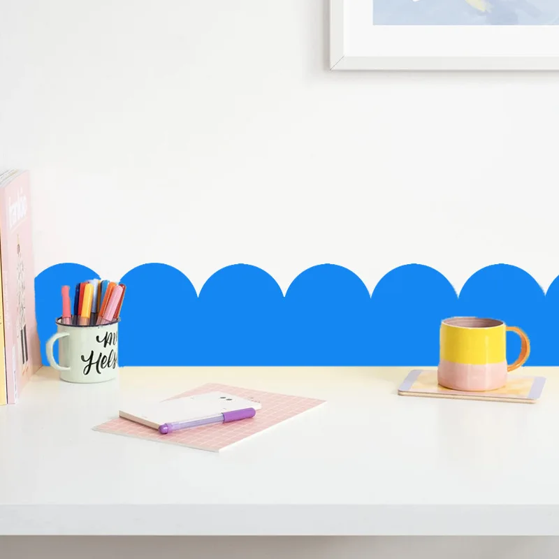 

Solid Color Wall Stickers Geometric Patterns Staircase Stickers Wall Wallpaper Wall Corner Line Modern Minimalist Stickers Decor