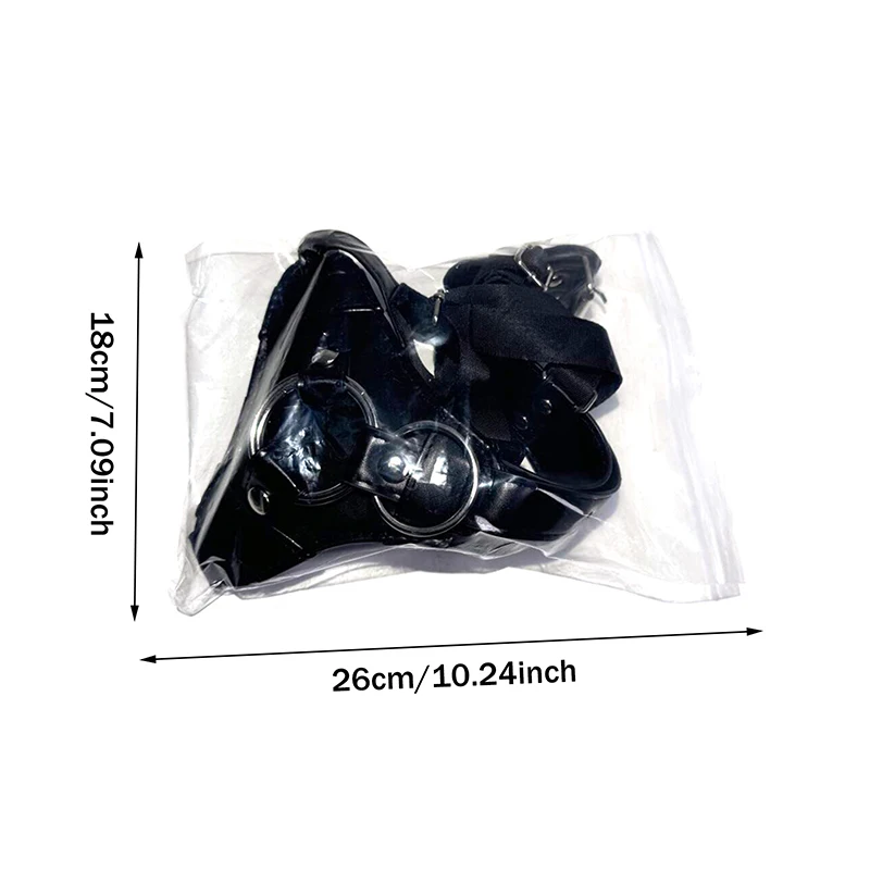 Pantaloni in Pelle PU Regolabili con Cinghie per Dildo, Anello a O in Metallo a 3 Misure, Gioco Erotico per Adulti, Giocattolo Sessuale Femminile Sexy per Donne 18+ Sexshop