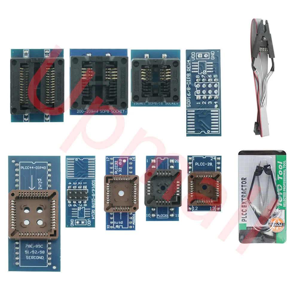 Original XGecu T48 Programmer 10 Adapters V12.63 Support 28000+ ICs for SPI/Nor/NAND Flash/EMMC BGA153/162/169/100/221