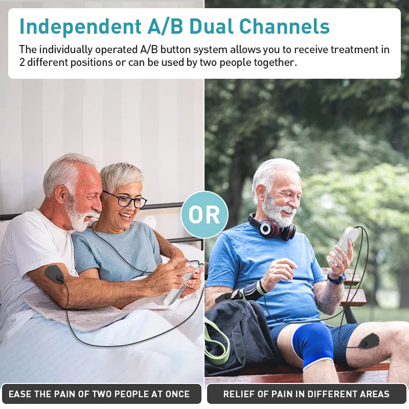 Smart Library OEM ODM Rechargeable Dual Channel Tens Machine Large Capacity Battery Electrode Massage For Body Pain Relief-for B