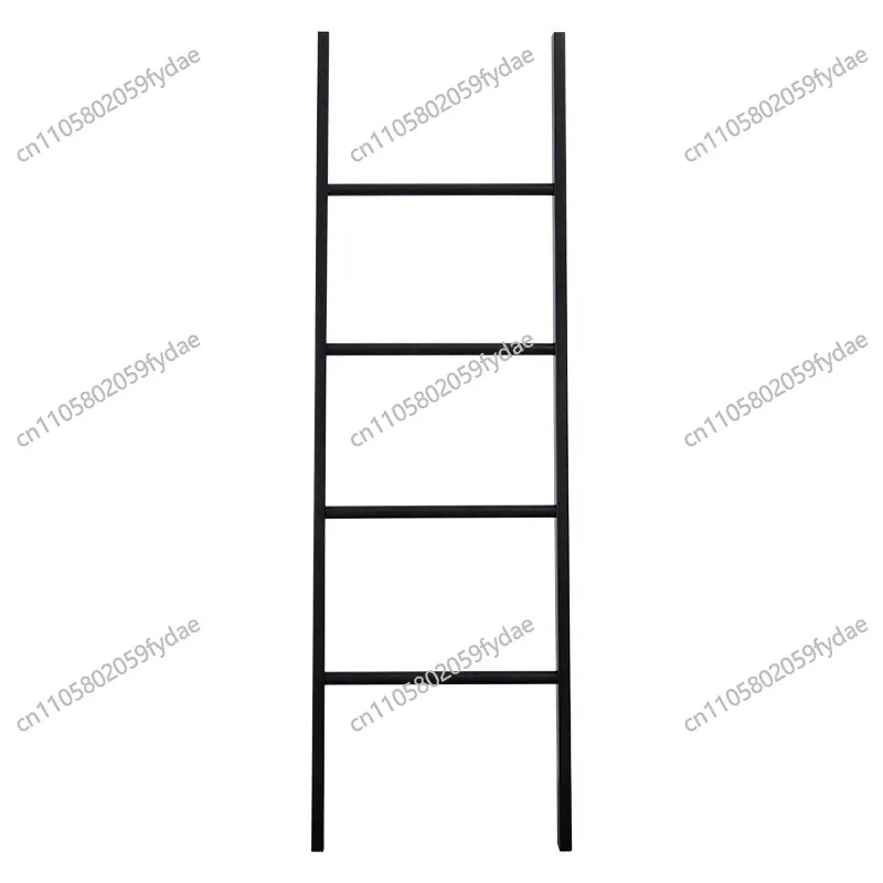 Ladder Hanger Floor Trapezoidal Solid Wood Coat Rack  Nordic Bathroom Wooden Towel  Clothing  Stand  Garment