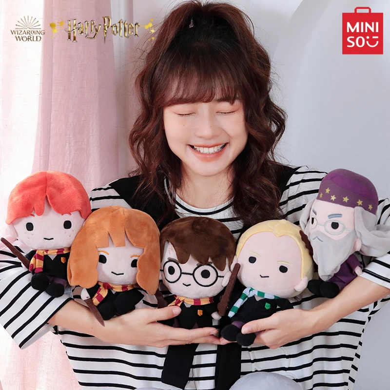 MINISO Harry James Potter Series Plush Doll Cute Hermione Granger Desktop Decoration Ornaments Children's Toys Christmas Gifts