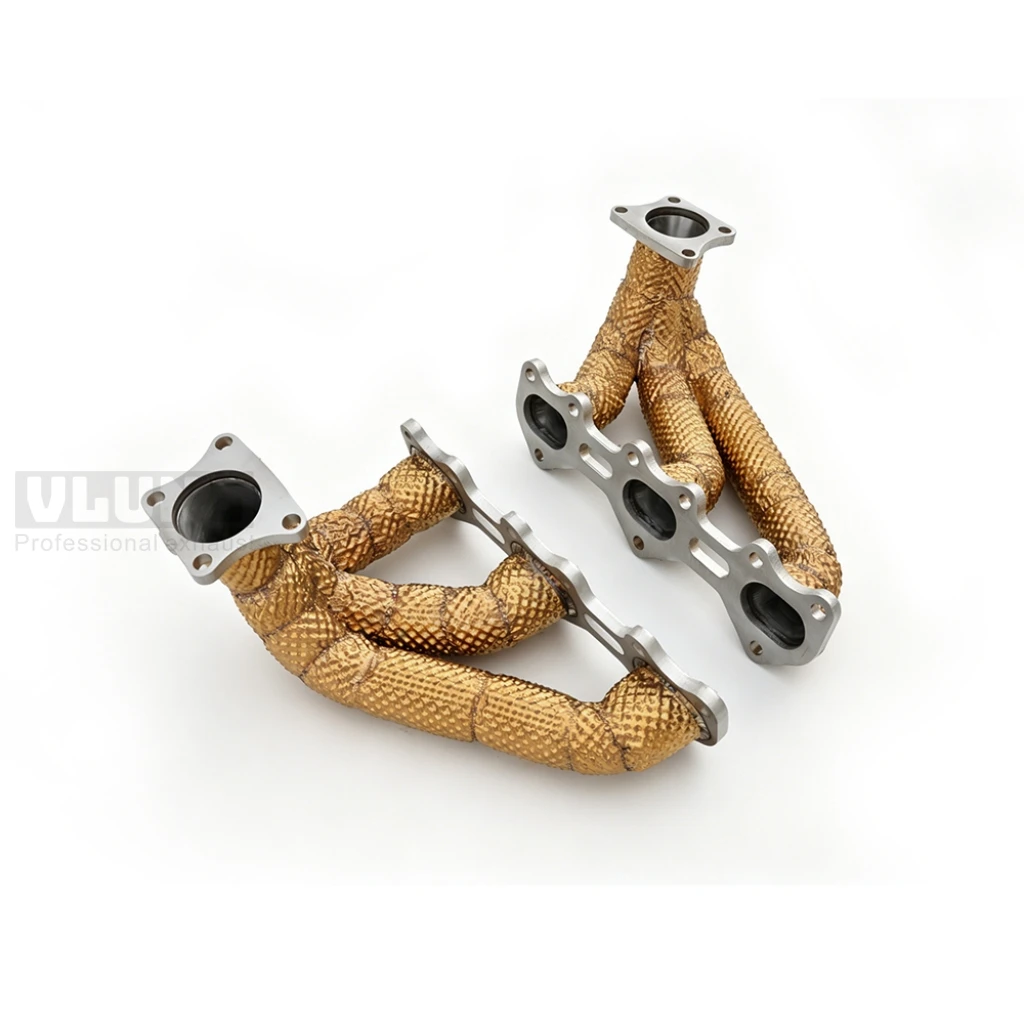 High performance stainless steel manifold with insulated For Porsche 992.1 992.2 3.8T 3.0T Turbo / S 2018-2023 exhaust collector