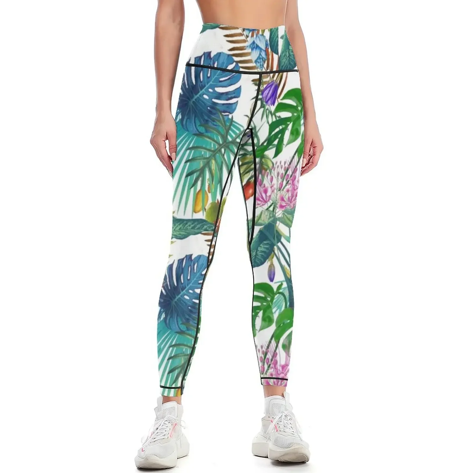 

Tropical Flora Leggings active wear Fitness clothing push up legging sportswear gym Womens Leggings