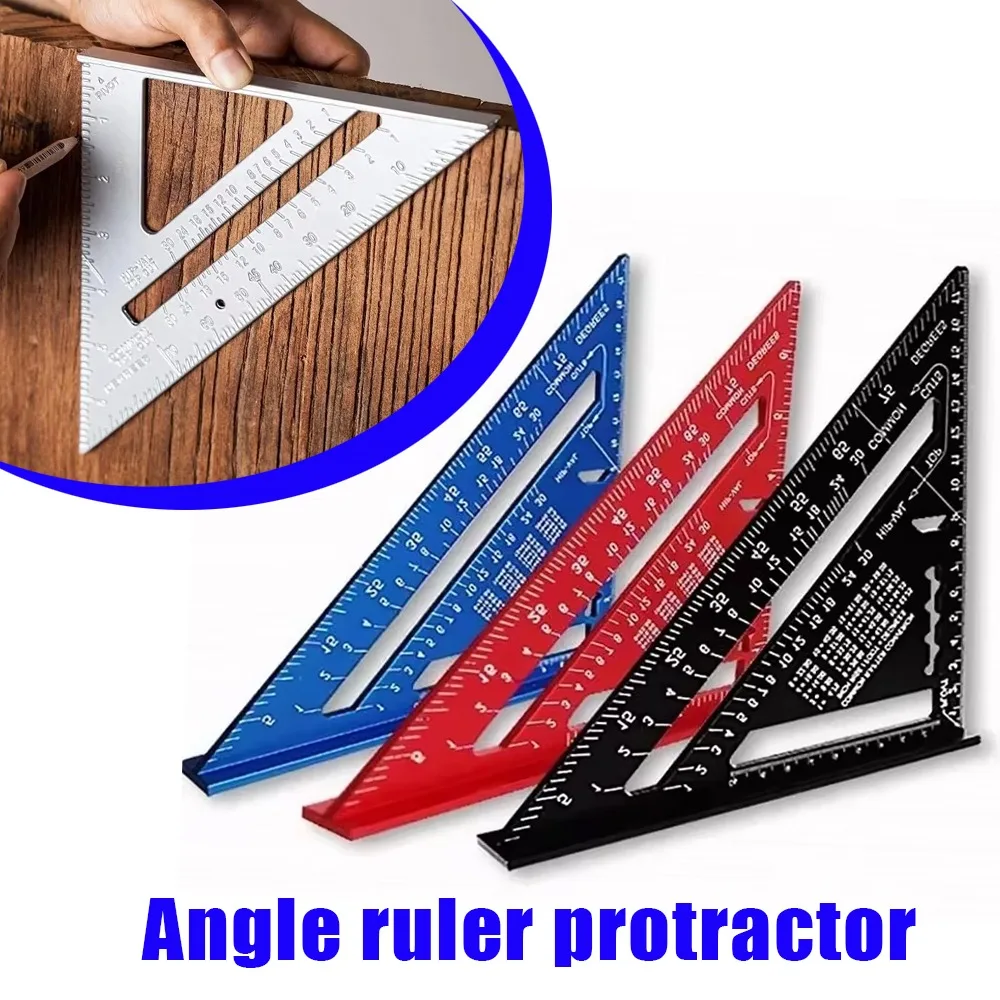 Triángulo de carpintero, herramienta de medición cuadrada para carpintería, ángulo de 90 grados, marcas de medición precisas para proyectos de bricolaje de carpintería