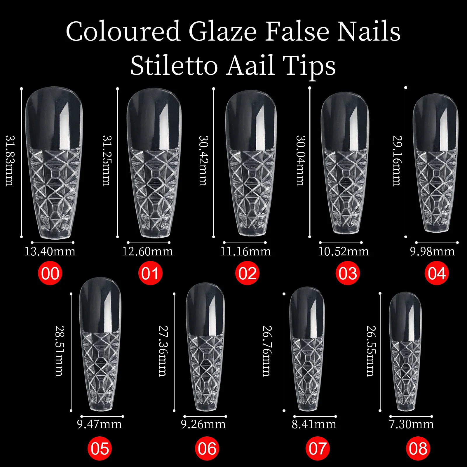 120 teile/schachtel falsche Nagels pitzen transparente trapezförmige lange Spitze Beule 3d Kristall Acryl Gel kristall klare Stiletto Sarg Nagels pitzen