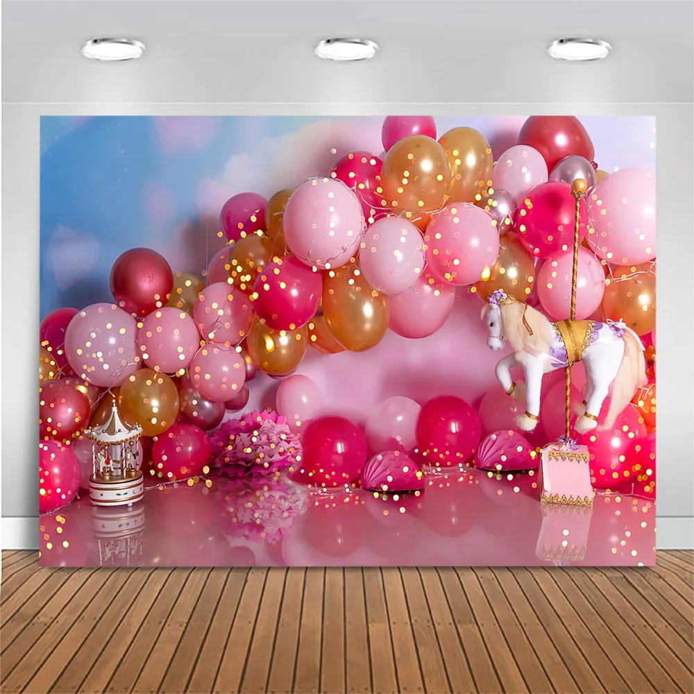 Фон для фотосъемки новорожденных детей в фотостудии с изображением конфет леденцов пончиков мороженого детского дня рождения