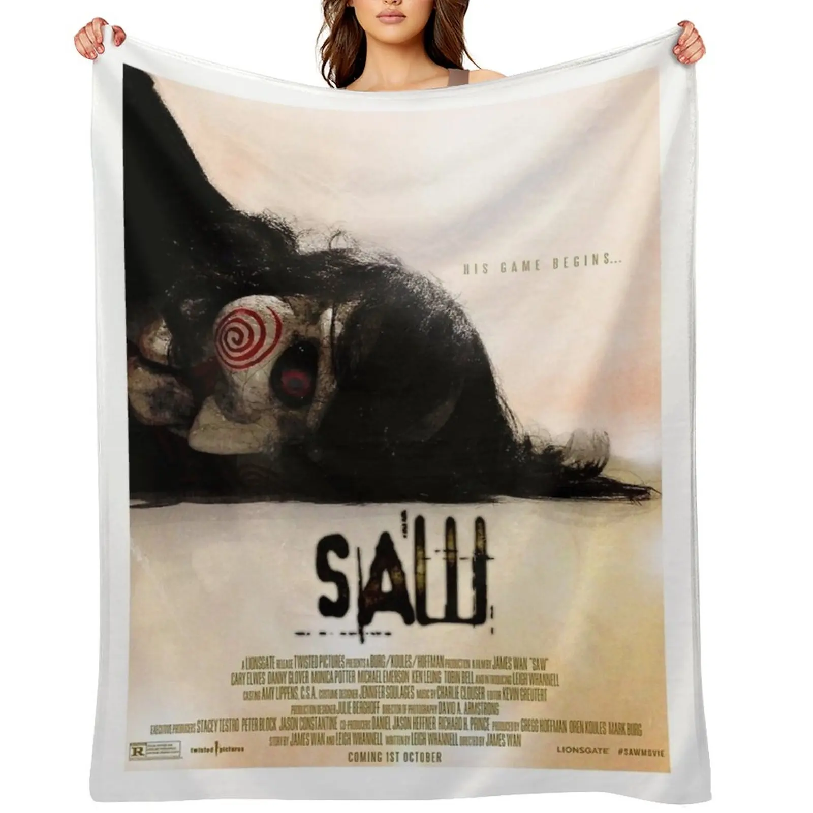 

Saw 2004 Poster Throw Blanket for babies Stuffeds blankets ands Blankets