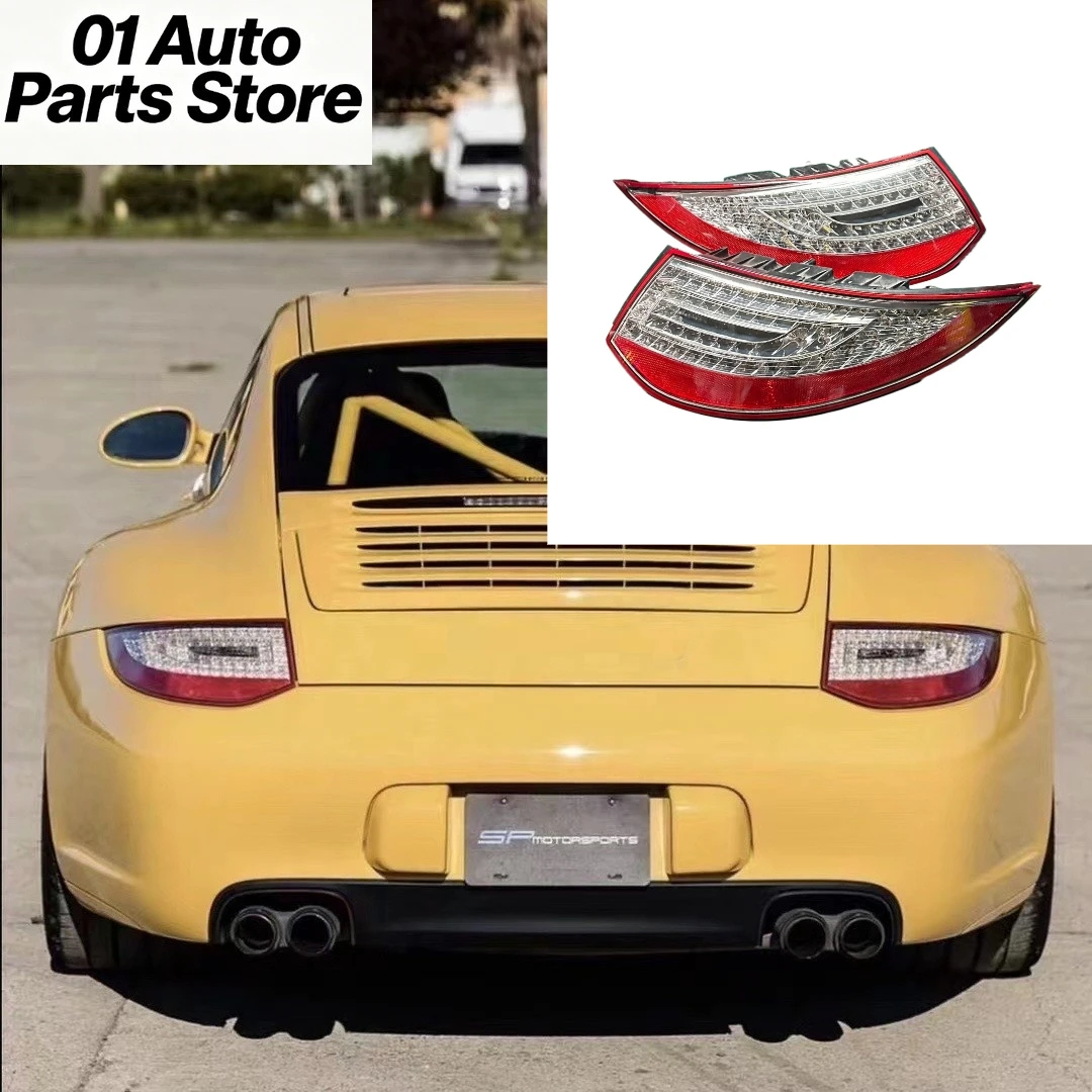 A Set Transparent Taillights Handmade For Porsche 997.2 LED Black Tail Light Venom Series Modified Taillights