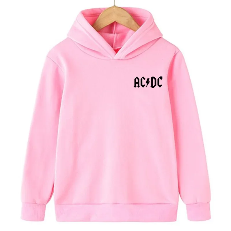 Hip Hop Fashion AC DC Children Hoodies Sweatshirt Spring Autumn Kids Hooded Top Casual Sportswear Boys Girls Hoodie Pullover