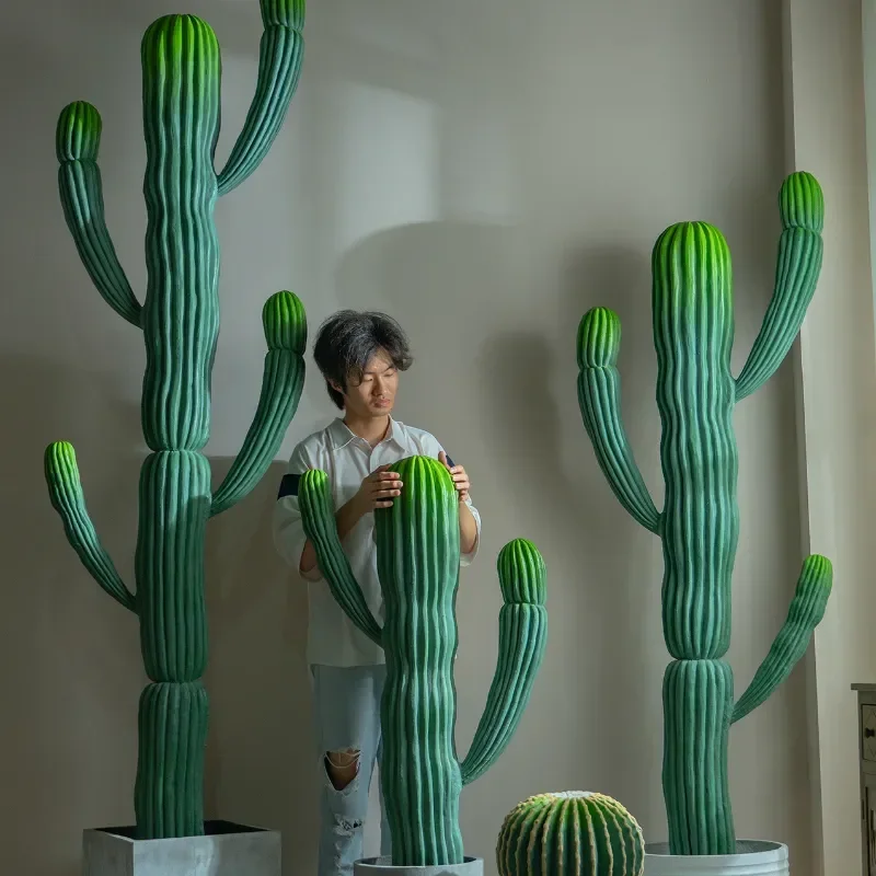 

Large Artificial Cactus Plant Indoor Living Room Fake Trees Bionic Green Plant Artifical Cereus Decorative Ornaments