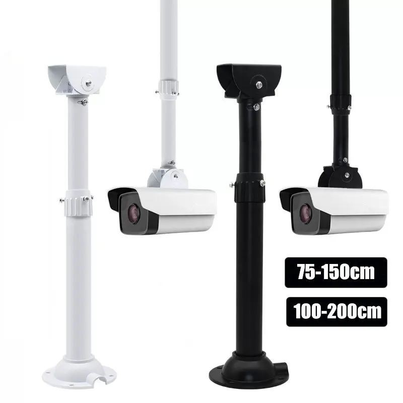 

Aluminum Alloy Monitoring Bracket Sturdy Outdoor Adjustable 75-150CM/ 1M-2M Universal Bullet Camera Ceiling Mount Long Bracket