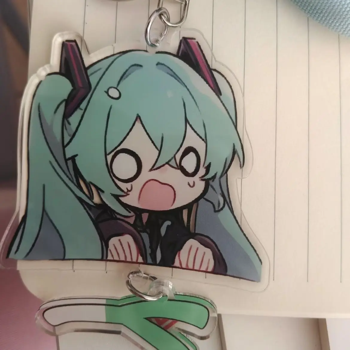 New Hatsune Miku Key Buckle Hatsune Miku Project Diva Anime Peripherals Cute Originality Personality Schoolbag Acrylic Pendant