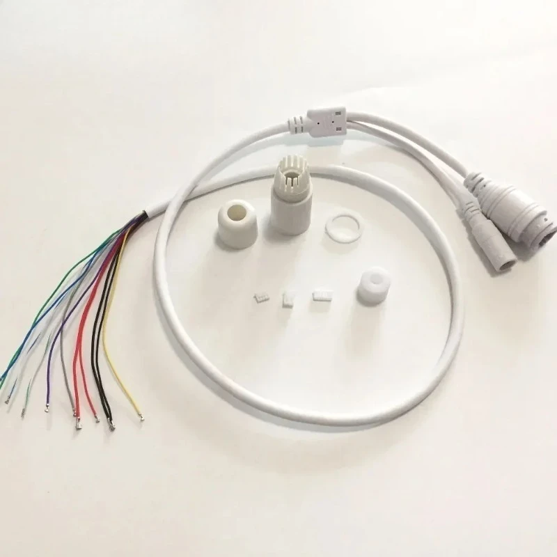 5 Peças de Cabo LAN POE para Módulo de Câmera IP CCTV + Conector à Prova de Intempéries 48 POE