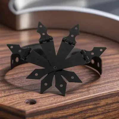 

4Pcs Heavy Duty Barn Door Hinges Black Metal Decorative Arrow Design Smooth Operation for Warehouse Exterior Doors