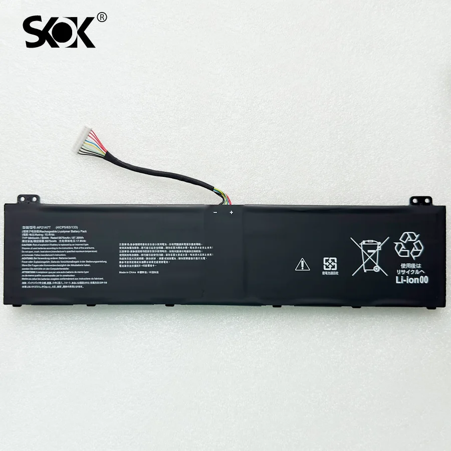 AP21A7T Laptop Battery for Acer Nitro 5 AN517-55 Helios 300 PH317-56 PH315-55 PH317-56-78LY/78SM/55-72EA Nitro 5 AN517-55 Series