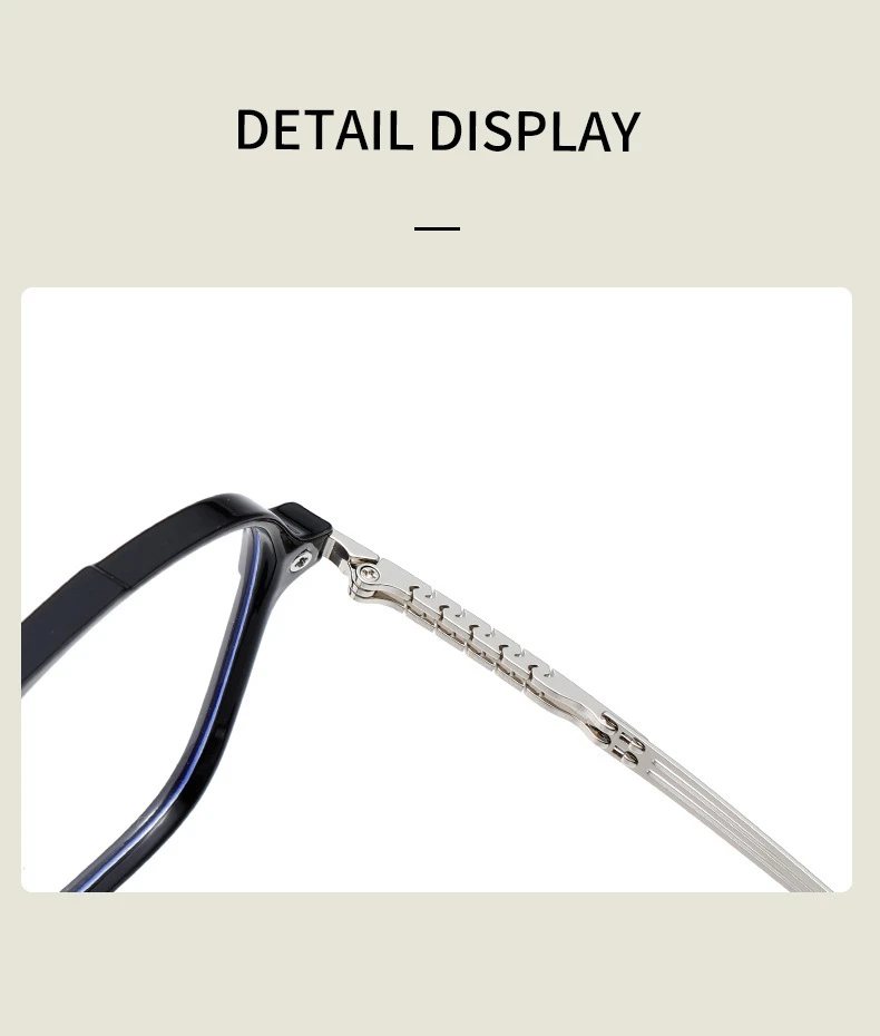 KOCOLIOR Neue Mode Doppel Strahl Großen Rahmen Lesebrille für Männer und Frauen Photochrome Anti Blau Licht Presbyopie Brille – Detail 5