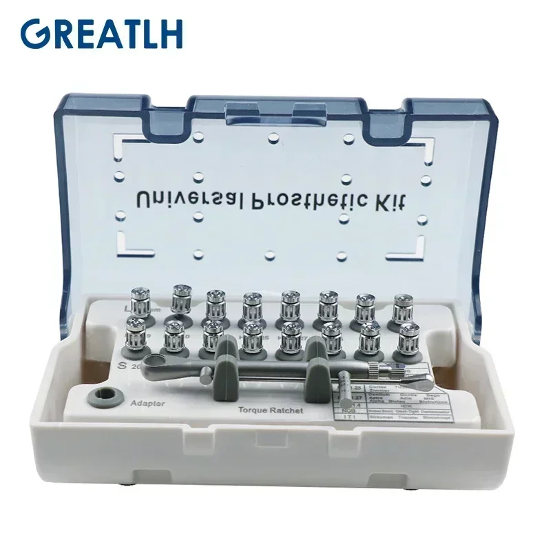 

Dental Universal Implant Torque Screwdriver Wrench Prosthetic Restoration Ratchet Kits 16pcs Screwdriver Dental Tools