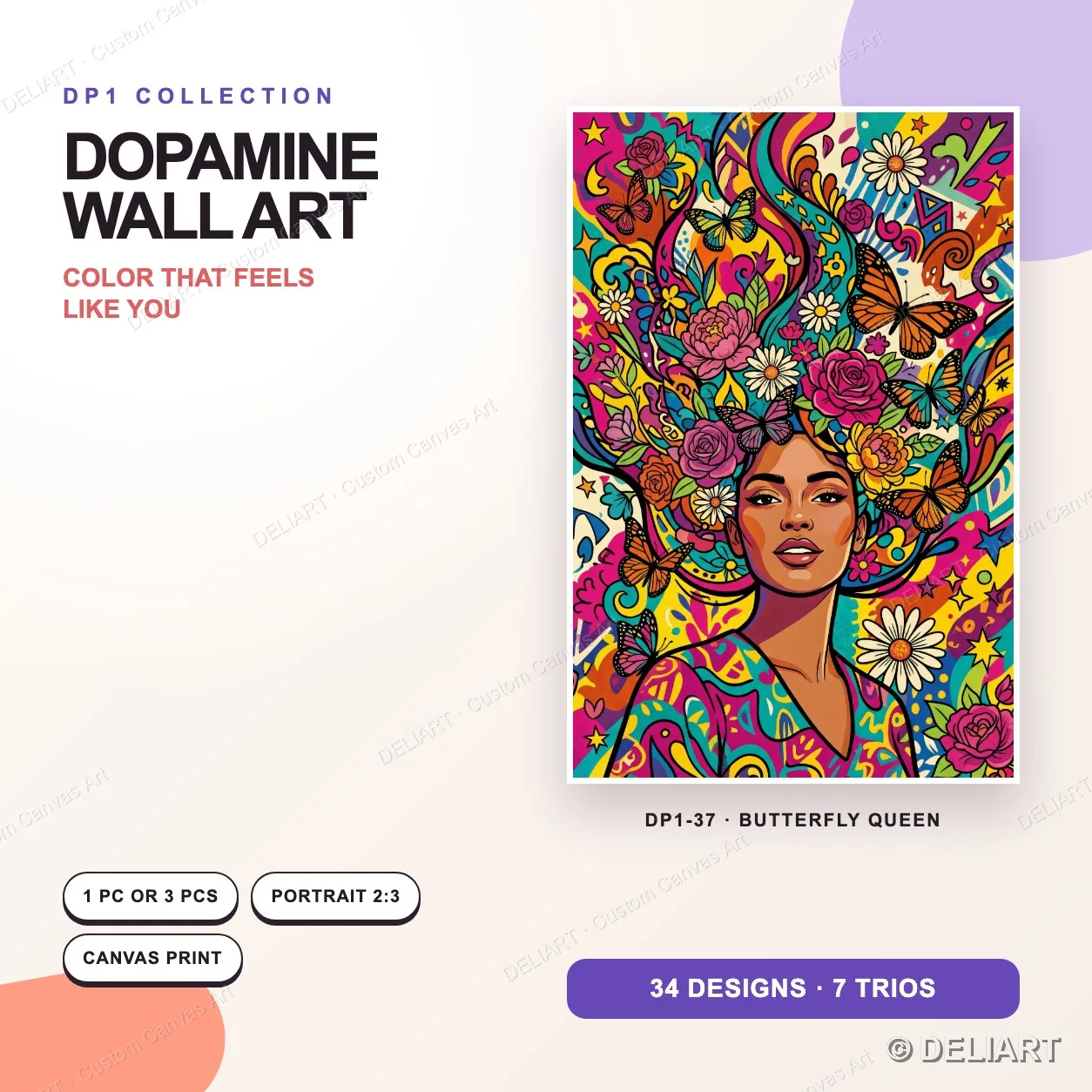 1 & 3 PCS Dopamine Wall Art Canvas Poster Botanical Line Abstract Boho Aesthetic Living Room Bedroom Decor Unframed