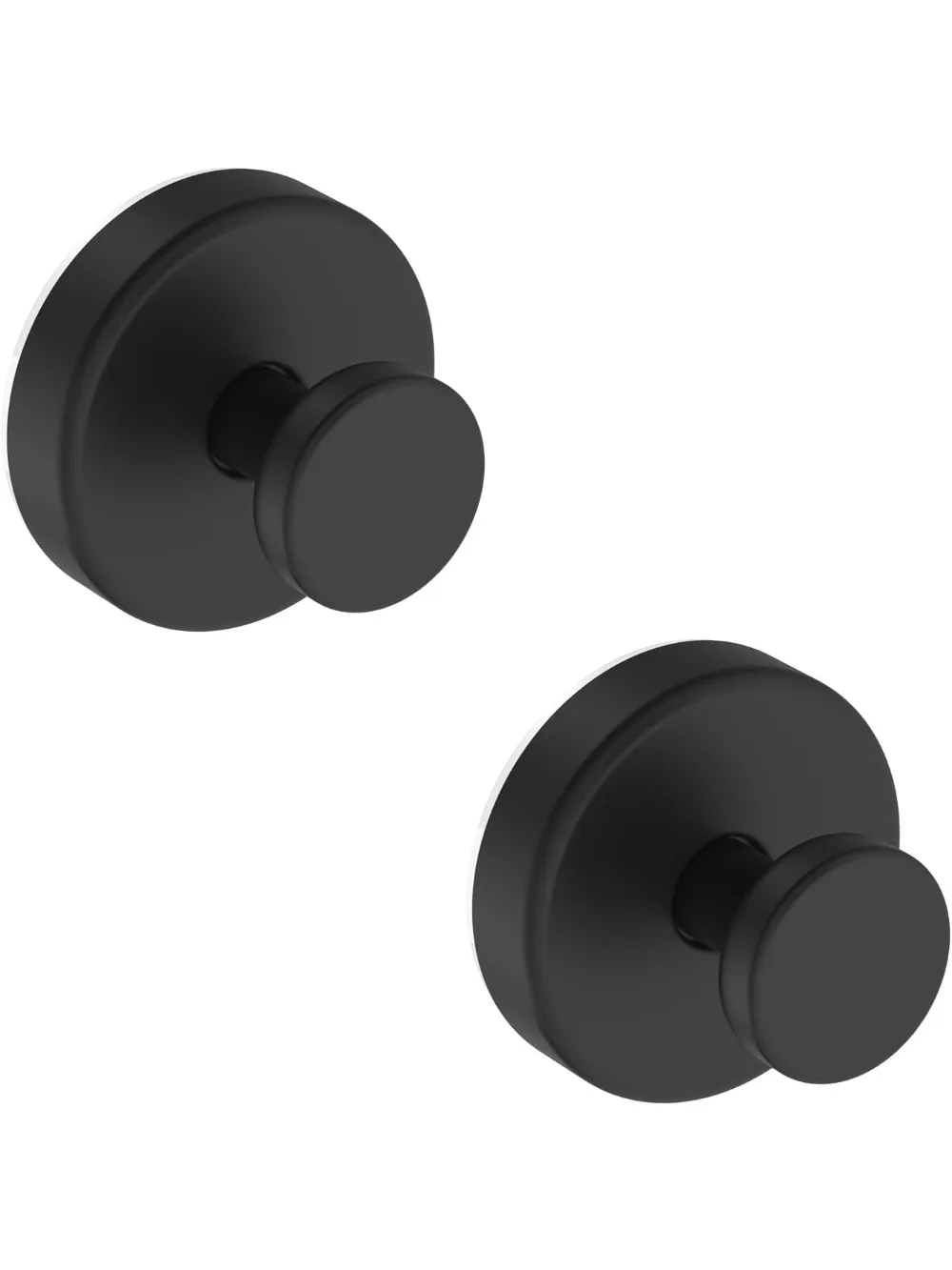 

2 Pack Suction Cup Hooks for Shower, Removable Towel & Wreath Hooks for Glass & Tile, Black