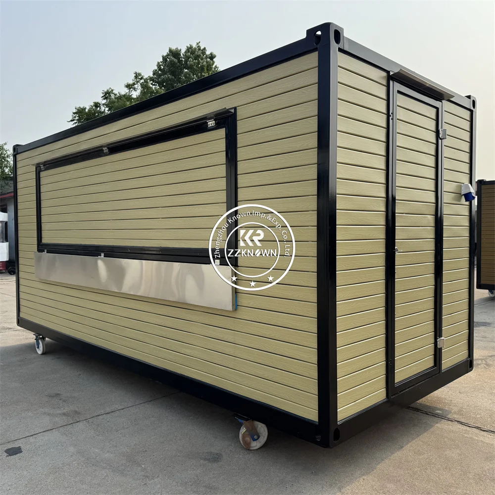 Mobile Kitchen Container Restaurant Outdoor Beverage Milk Tea Bubble Tea Container Kiosk Mobile Container Bar  For Business