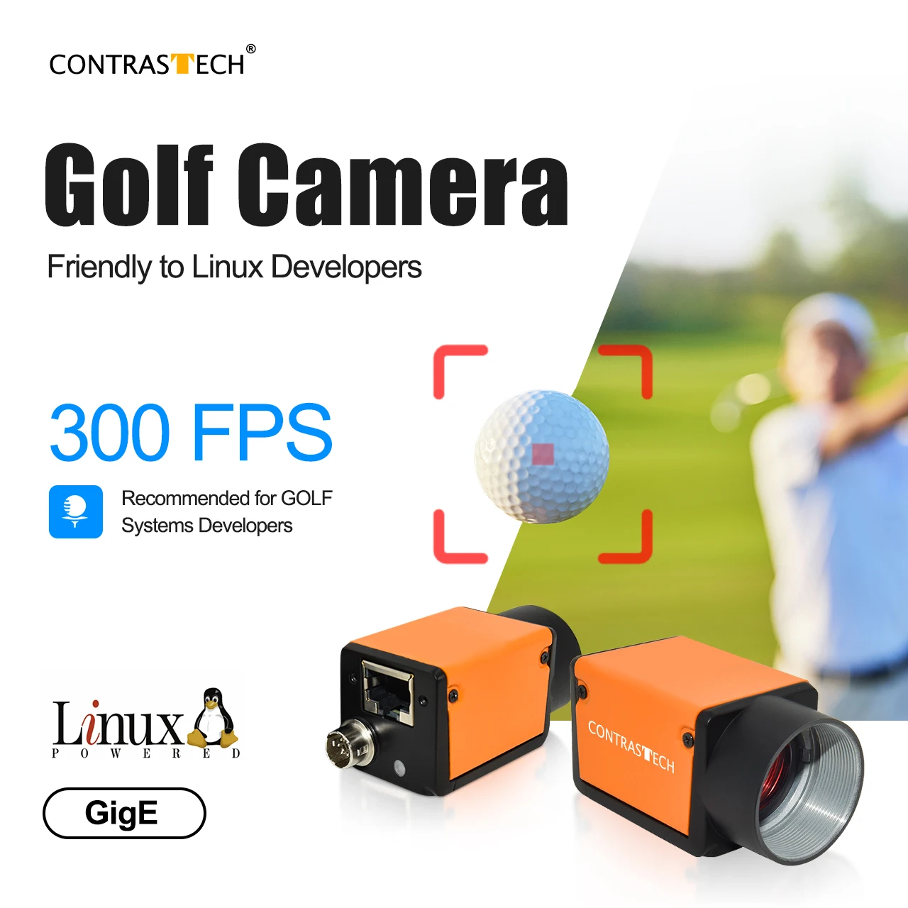 Machine Vision 0.3MP 0.4MP High Speed 300fps 500fps Motion Capture Machine Vision Inspection Camera for Golf Swing System