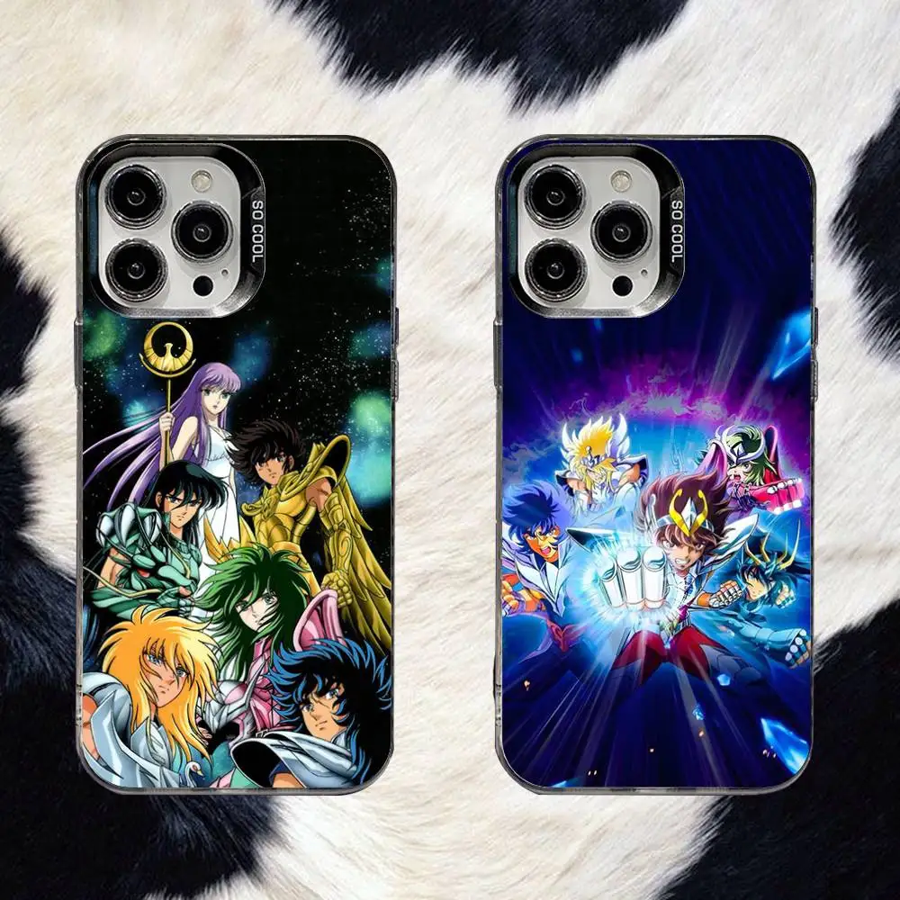S-Saint Seiya Knights Zodiac لهاتف iPhone 17,16,15,14,13,12,11,X,8,7,Pro,Max,Plus,SE4,Air,Mini Durable Hard Shell Matte
